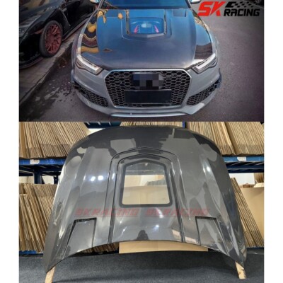 Forged/Carbon Fiber Engine Hood Panel Bonnet Cover For Audi A6 S6 RS6 12-18
