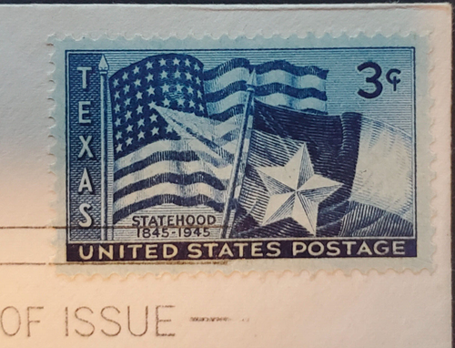 TEXAS 100th Anniversary of Statehood 1845 to 1945 3 cent First Day Cover - Picture 3 of 5