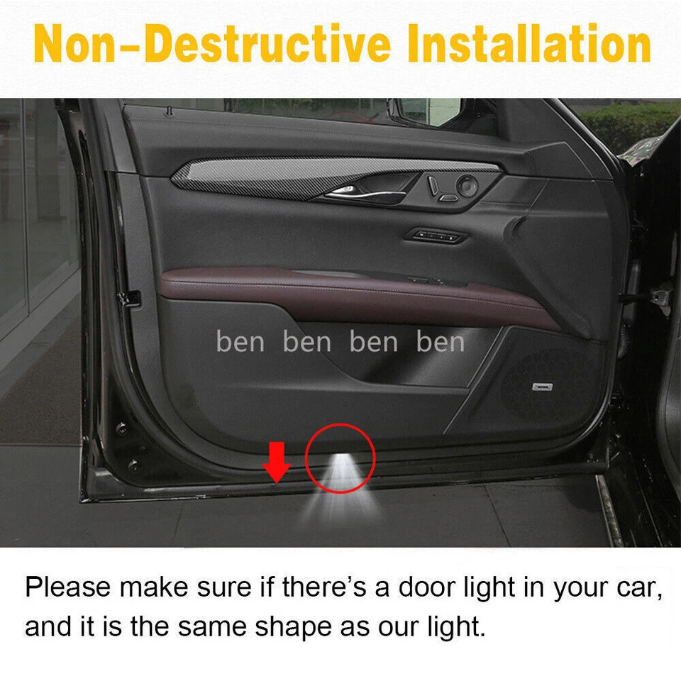 4X Luz de Puerta Proyector LED Paso Bienvenido Ghost Shadow Para Mercedes Benz W210 Foto 3 de 4