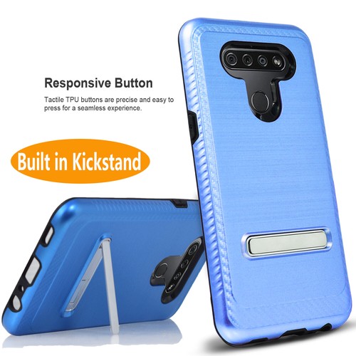 For LG K51 / Reflect L555DL Case Built Kickstand Cover +Tempered Glass Protector - Zdjęcie 24 z 32