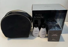 PURE POISON CHRISTIAN DIOR 1.7 OZ EDP SET ORIGINAL FORMULA NEW W GEL BODY LOTION