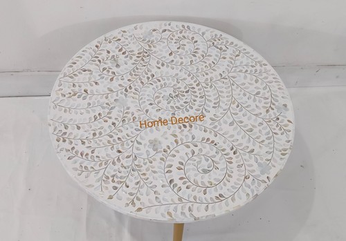 handmade mother of pearl inlay coffee table, center table, bone inlay furniture - Picture 5 of 7