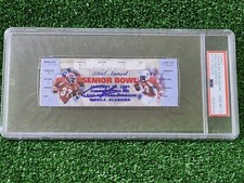 Ladainian Tomlinson Signed 2001 Senior Bowl Ticket Slub PSA Auto GEM MT 10
