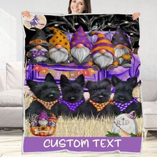 Scottish Terrier Dog Blanket Personalized Throw Woven Fleece Sherpa Designs NWT