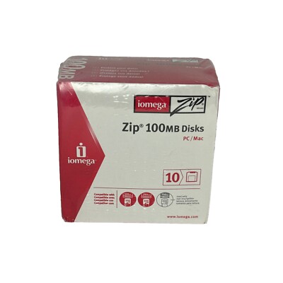10 Pack of New & Factory Sealed ZIP 100MB PC / Mac