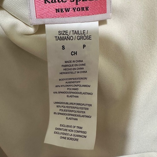 Kate Spade New York Size S Just Rosy Ivory High-Waist Bikini Bottoms NWT - Picture 7 of 7