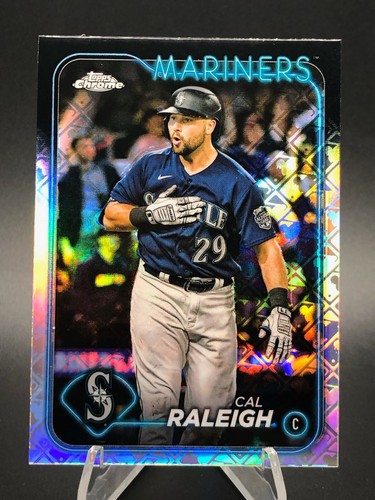 Cal Raleigh 2024 Topps Chrome LogoFractor Card #119 Mariners