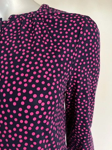 Joules Eliana Bluse Top Gr 6 8 12 14 18 & 20 marineblau rosa Punkte Langarm NEU - Bild 6 von 10