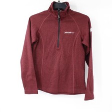 Eddie bauer sweatshirt Women's xs first ascent Burgundy 1/4 zip fleece pullover