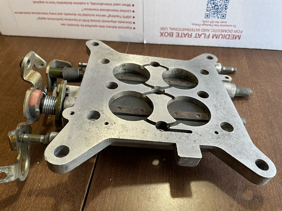 Holley carburetor base plate 4 Barrel 4bbl Double Pumper eBay