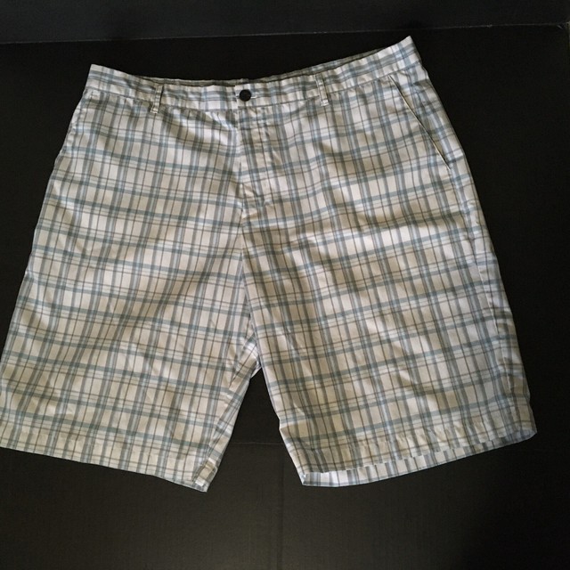 adidas plaid golf shorts