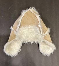 Women  s Aviator Style Trapper Hat Faux Fur One Size Beige