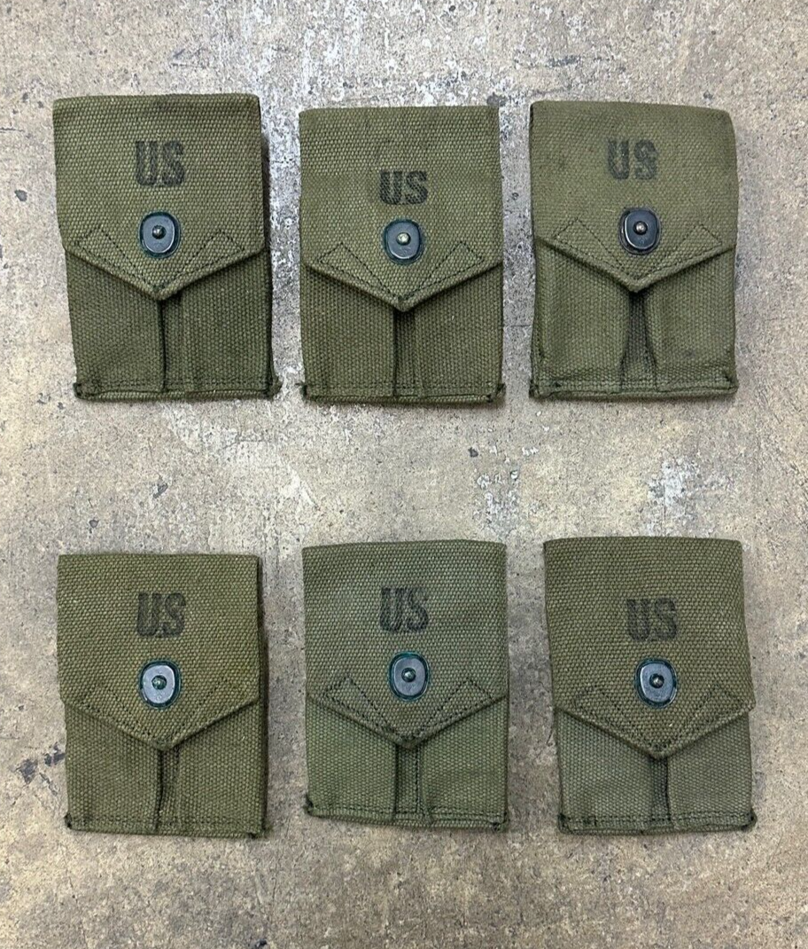 NOS ( 1 ) US Military 45 CALIBER PISTOL AMMO BAG BELT CARRY POUCH, T-89