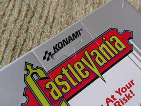 Castlevania 1st First Print Hangtab Circle SOQ NES Nintendo Complete CIB Overlap