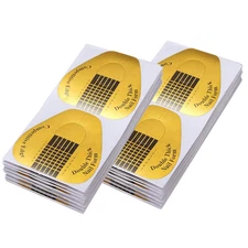 200Pcs Long Nail Forms for Acrylic Nails, Thick Nail Art Tips Extension Forms, D