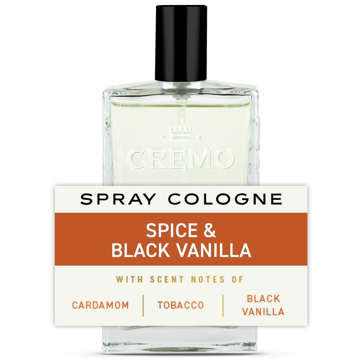 CREMO Spice and Black Vanilla Cologne Spray Cologne for Men,