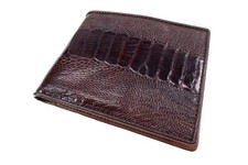 Genuine Ostrich Leg Skin Leather Soft Bifold Men's Wallet  C13 - 4 Card Slo...
