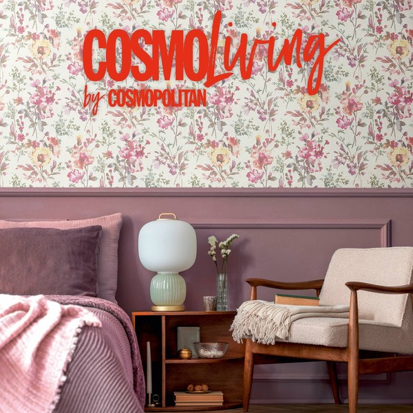 Vliestapete Blumen Vintage Floral Creme Rosa 79061-1 Cosmoliving (4,88€/1Qm)-image