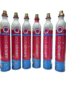 SodaStream Soda Stream CO2 Cylinders 60L Quick Connect Pink Lot of 6 USED EMPTY!