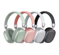 Over-Ear Headband Headphones Ear-Cup Double Earpieces Green Pink Silver Black