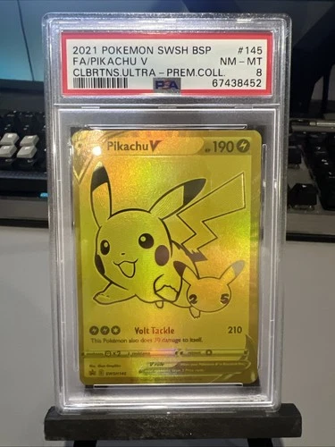 pikachu v celebrations ultra premium collection PSA 8