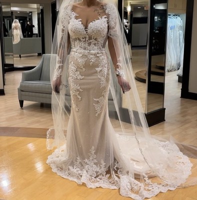 Matty by Matthew Christopher Wedding Dress Includes Veil By Toni Federici
