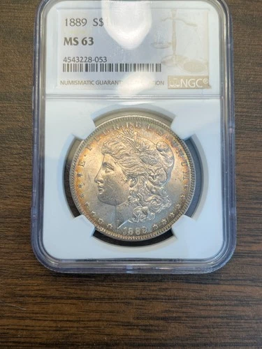 1889 Morgan dollar NGC MS 63 beautifully toned #77 GENUINE GUARANTEE