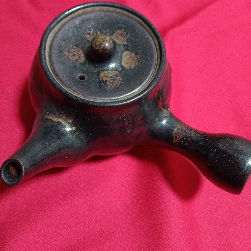 Kyushihara Ware Teapot & Tea Set, Black Glaze, 12 pcs, Showa Era **Product De - Picture 2 of 16