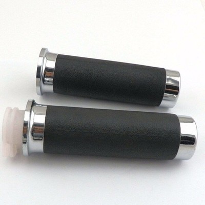 25mm Gasgriffe Schwarz Chrom Griffe Gas Satz Für Retro Roller 8HOU ZNEN RH