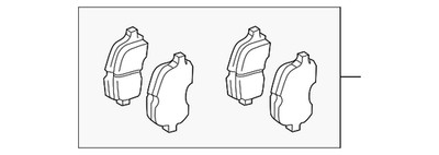 Genuine Lexus 1999-2001 Lexus RX300 - Disc Brake Pad Set Front 04465-48060