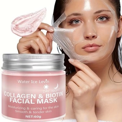 Collagen Peel Mask, Biotin Collagen Wrap Mask Day and Night, Deep Hydration