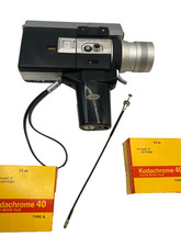 Canon Auto Zoom 518 Super 8 Movie Camera Case + Sealed Kodachrome 40 Film
