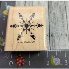 Stampin' Up Crystal Snowflake 2007 Rubber Stamp Wood B80