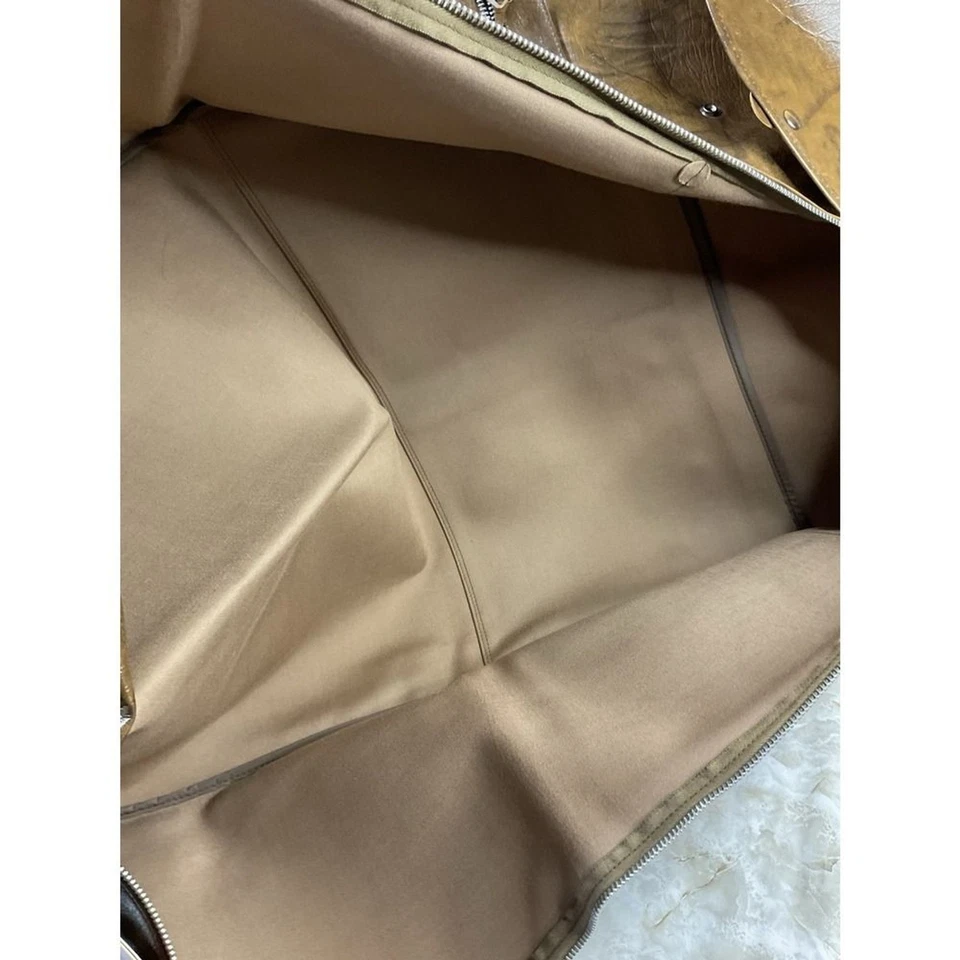 Vintage Brown Faux Leather American Tourister Garment Bag Luggage Travel  Bag - Image 2 of 4