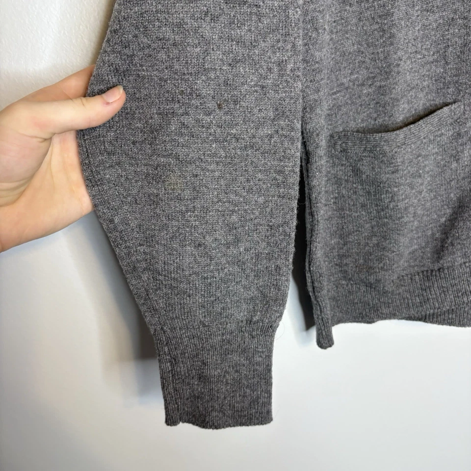 Vintage Brooks Brothers Lambswool Cardigan Sweater 42 Gray England Mens 70s 80s - Image 3 of 4