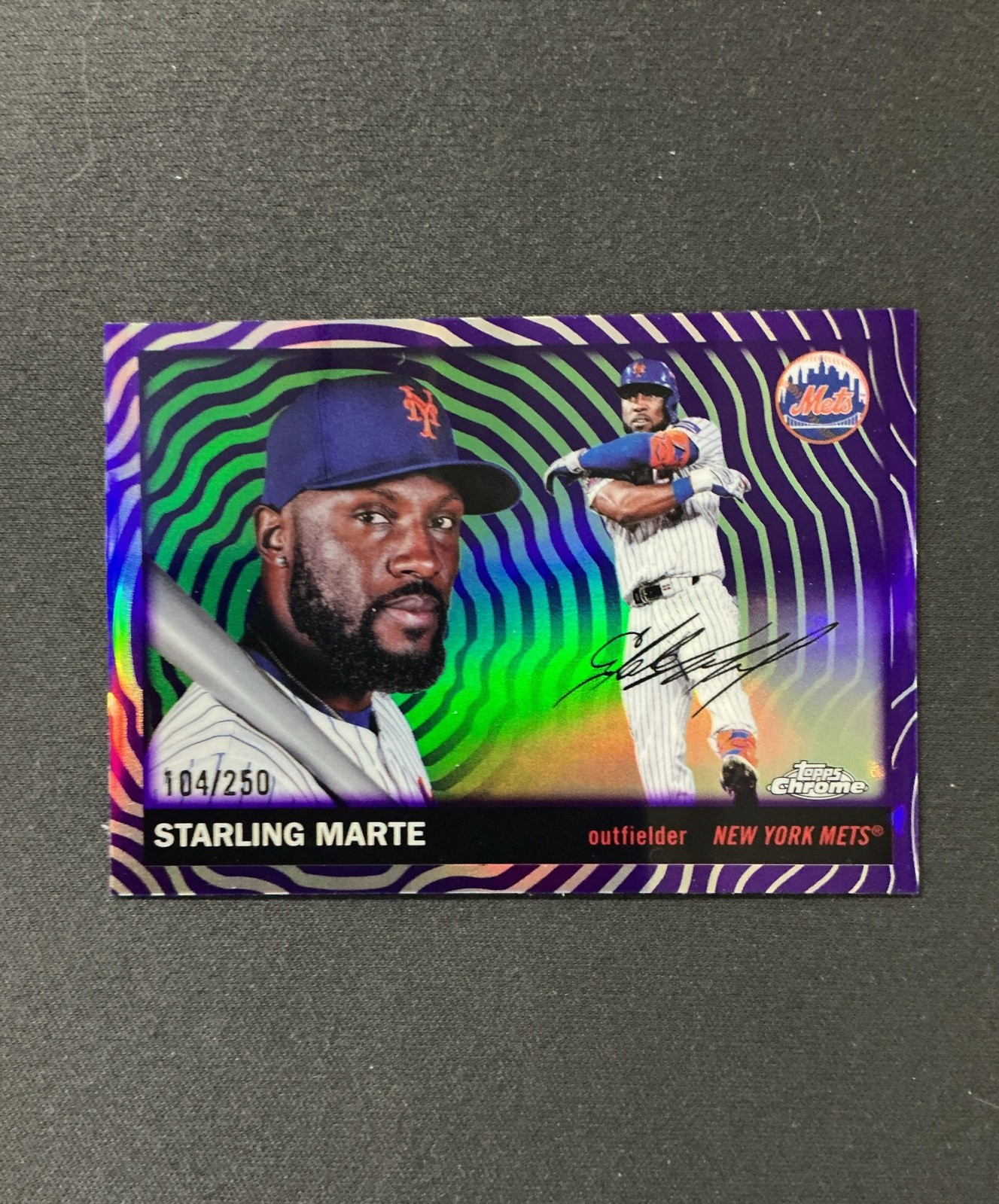 2025 Topps Platinum Anniversary - Starling Marte #59 Purple Refractor /250