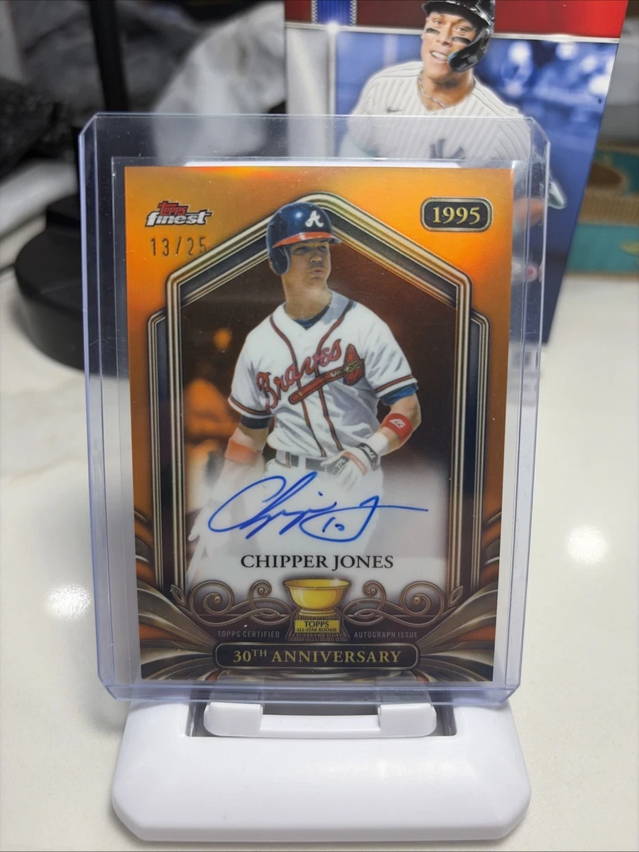 Topps Chipper Jones Baseball Original Autographed Sports Trading