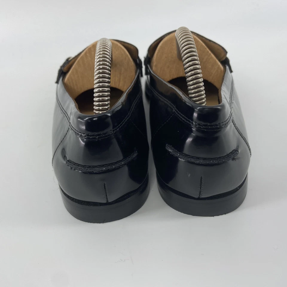 J Crew Shoes Women 9.5 Black Patent Gold Horse Bit Loafer Preppy Classic Slip On - Image 3 of 4