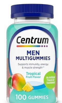 Centrum Multigummies for Men 18 and Over, 100 Count | Contains Vitamin D3, B Vit
