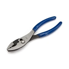 STEELMAN 8-Inch Long Slip-Joint Pliers with Wire Cutter and Blue Grip, 96973
