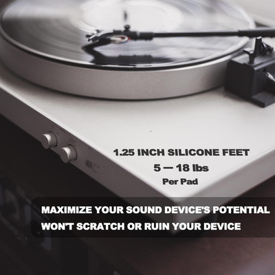 1.25'' Silicone Hemisphere Bumpers Isolation Feet Rubber Non-Skid Speaker Pads...