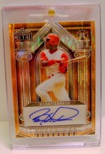 BARRY LARKIN ENSHRINED TRUE 1/1 AUTO LEAF METAL BASEBALL 2023