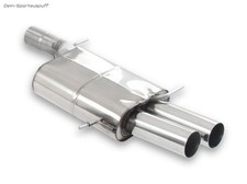 Fox Edelstahl Sportauspuff Ø76mm Audi S4 B5 Limousine/Avant 2x80mm rund scharf