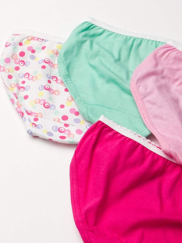Hanes girls And Toddler Underwear, Cotton 4-5, Hipster - Assorted 3 - 10 Pack - Picture 2 of 5