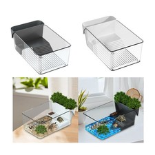 Small Turtle Tank Reptile Habitat Home Use Decorative Starter Kit Terrapin