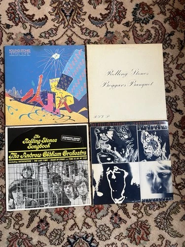 Rolling Stones Vinyl Records Lot Of 4 Very Nice Shape Rare Titles Rock Music