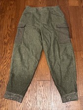 Vintage 1941 Crown Swedish Military Wool Pants Mens 32X31 Winter Field Trousers