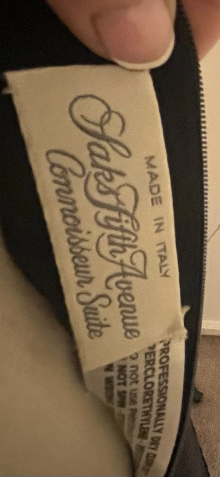 De Colección Saks Fifth Avenue Elegante Seda Bordado Hecho en Italia, Vestido Connoisseur Foto 2 de 4