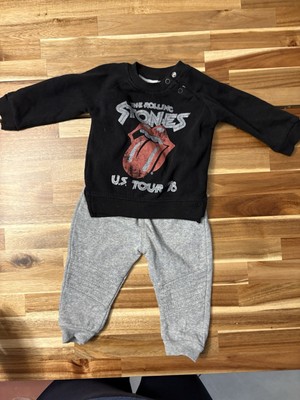 ROLLING STONES baby 6-9M set outfit top bottom tour 78