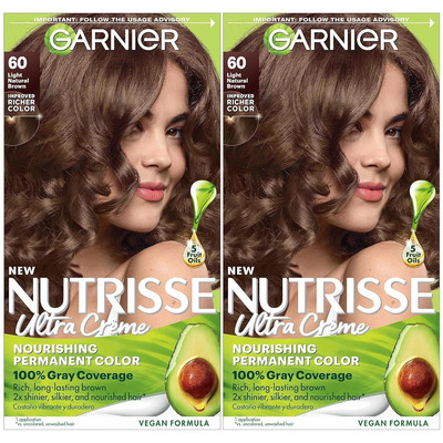 Lot of 3 Garnier Nutrisse Nourishing Color Creme Light Natural Brown 60